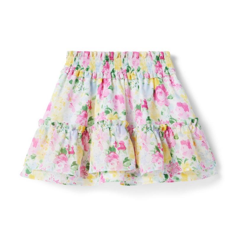 Floral Smocked Chiffon Skirt - Janie And Jack
